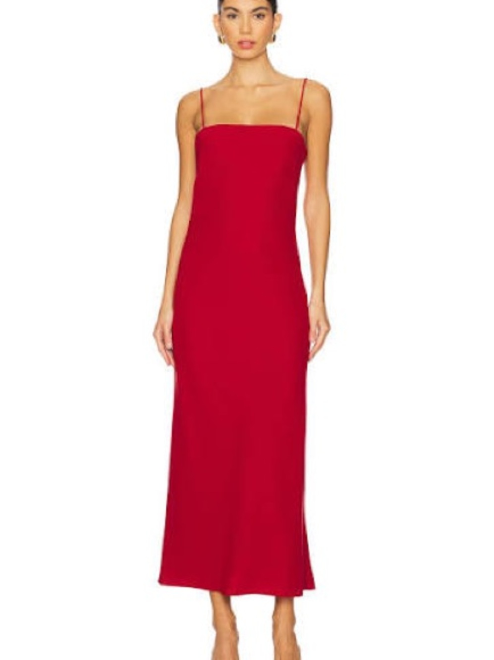 Veronica Beard Red Midi Slip Dress